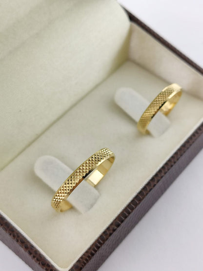 Aliança Reta 3mm com Brilho Intenso em Ouro 18K Acabamento Premium RT 79 Sou Linda