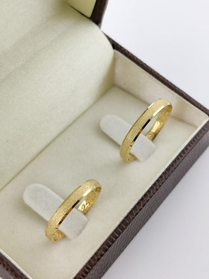 Aliança Reta 3mm Fina e Elegante em Ouro 18K Acabamento Premium RT 75 Sou Linda
