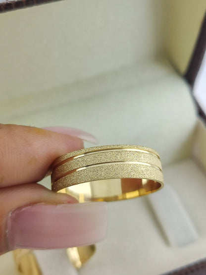 Aliança Reta 6mm Sofisticada em Ouro 18K Acabamento Premium RT 71 Sou Linda