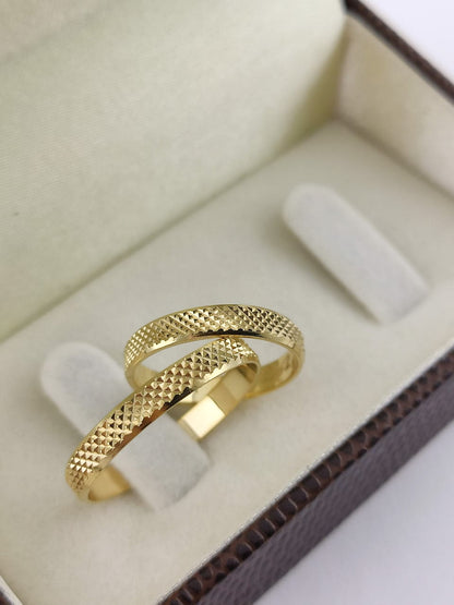 Aliança Reta 3mm com Brilho Intenso em Ouro 18K Acabamento Premium RT 79 Sou Linda